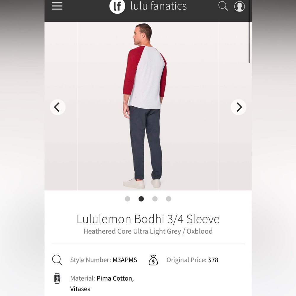 Lululemon Bodhi 3/4 Sleeve - Picture 3 of 7